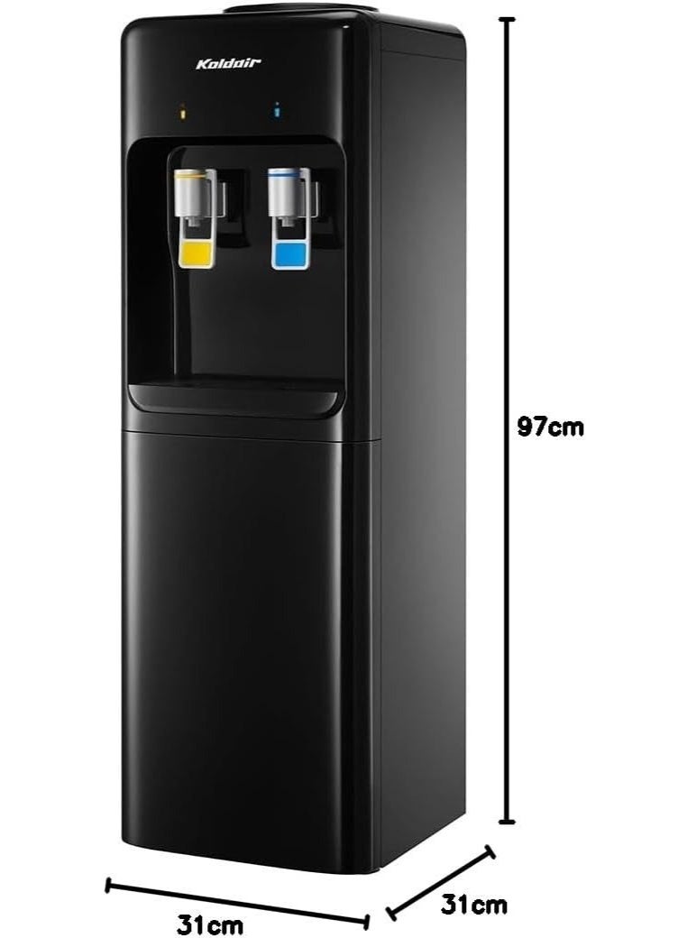 Koldair Hot & Cold Water Cooler with 2 Taps Dark Gray - Image 3